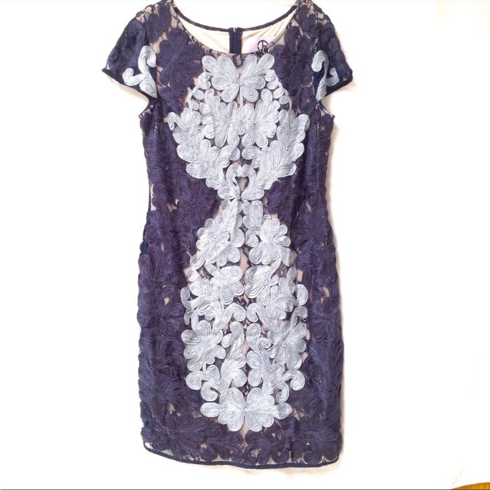 JS COLLECTIONS Lace Floral Dress Women's Size 16